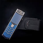 Vertu Sgnature Blue Crocodile Skin